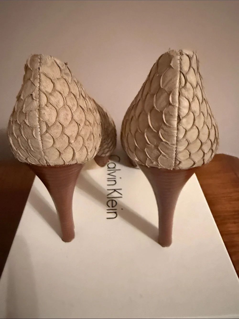 Calvin Klein Taupe Scaled Pump - Women's High Heels